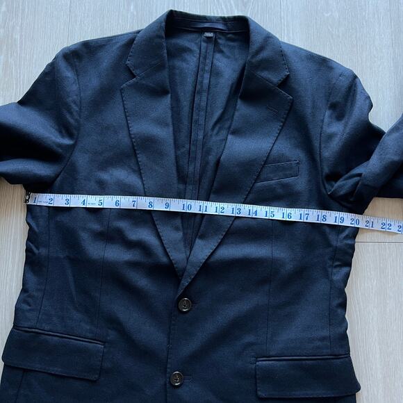 J Crew Ludlow Slim Fit Suit Jacket In English Cotton Wool Blend 40S Navy - Picture 9 of 16